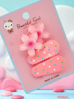 Zestaw spinek do włosów z motywem kwiatów