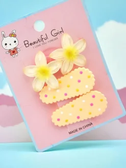 Zestaw spinek do włosów z motywem kwiatów