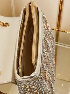 Złota Torebka Elegancia Fiori