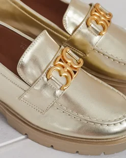 Złote Mokasyny Chloé Elegancki Styl Damski